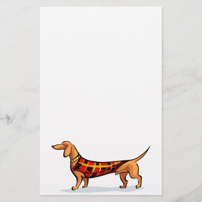 Dachshund Stationary Stationery (Front)