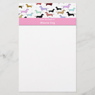 Dachshund Stationery Paper