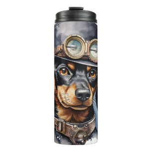 Dachshund Steampunk Dog Thermal Tumbler