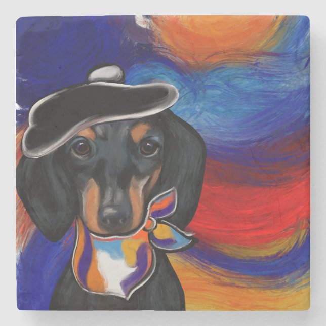 DACHSHUND        STONE COASTER (Front)