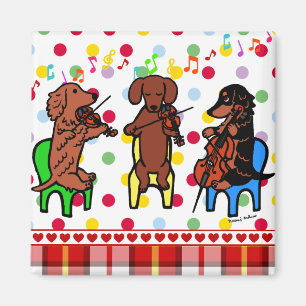 Dachshund String Trio Magnet