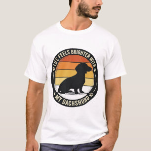 Dachshund Sunset Shirt Vintage Dog Lover Design_1