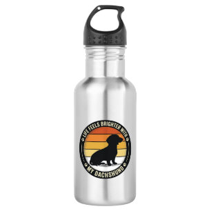 Dachshund Sunset Shirt Vintage Dog Lover Design_1 532 Ml Water Bottle