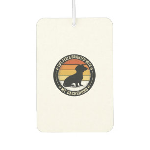 Dachshund Sunset Shirt Vintage Dog Lover Design_1 Car Air Freshener