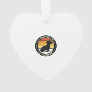 Dachshund Sunset Shirt Vintage Dog Lover Design_1 Ornament