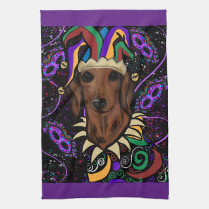 Dachshund tea towel