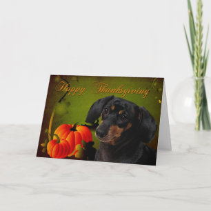 Dachshund Thanksgiving Card