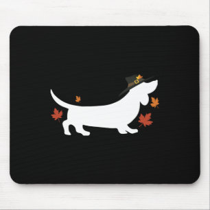Dachshund Thanksgiving Pilgrim Fall  Mouse Mat