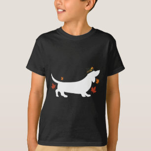 Dachshund Thanksgiving Pilgrim Fall T-Shirt