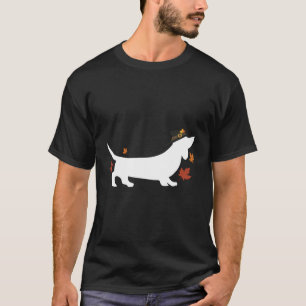 Dachshund Thanksgiving Pilgrim Fall T-Shirt