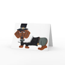 Dachshund Thanksgiving Pilgrim