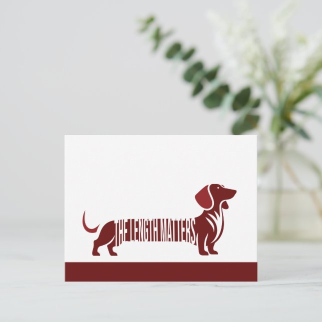Dachshund - The Length matters Postcard (Standing Front)