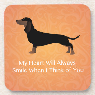 Dachshund - Thinking of You Design Coaster