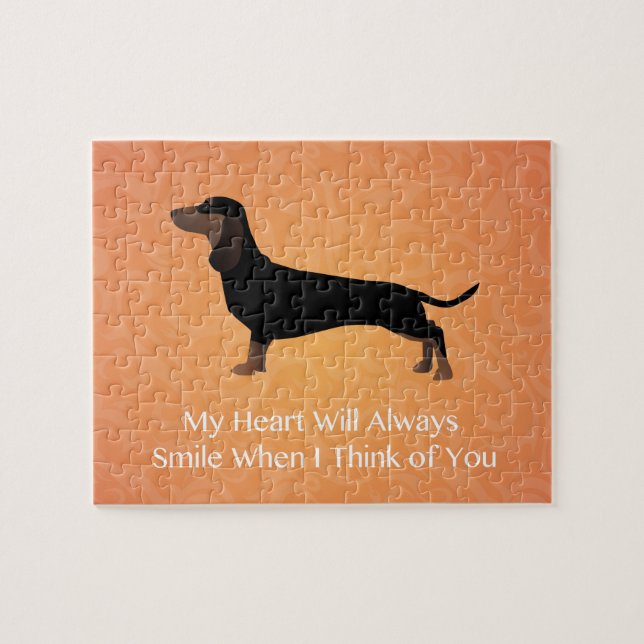 Dachshund - Thinking of You Design Jigsaw Puzzle (Horizontal)