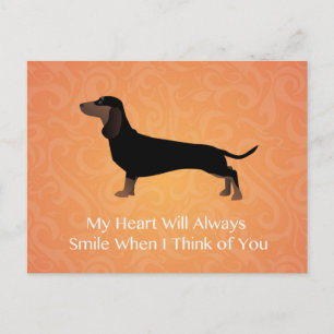Dachshund - Thinking of You Design Postcard