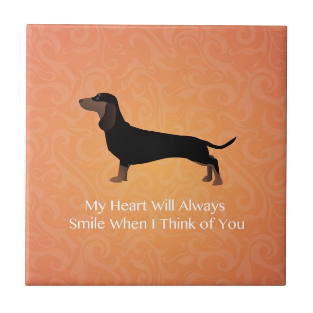Dachshund - Thinking of You Design Tile (Front)
