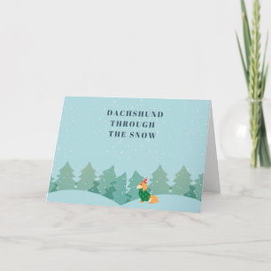 Dachshund Through the Snow Card