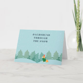 Dachshund Through the Snow Card