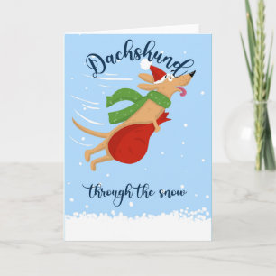 Dachshund Through The Snow Card