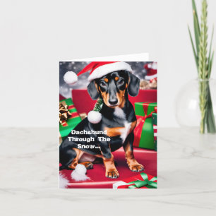 Dachshund Through The Snow... Christmas Card