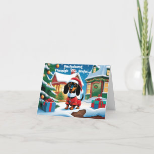Dachshund Through The Snow... Christmas Card