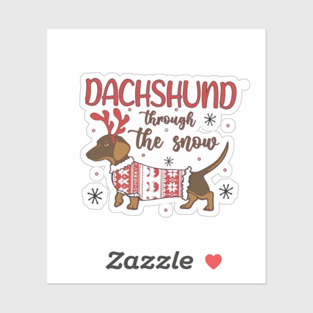 Dachshund Through The Snow Christmas Dog Lover (Sheet)