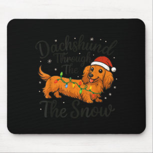 Dachshund Through The Snow Christmas Pajama Toddle Mouse Mat