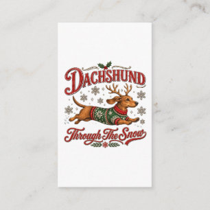 Dachshund Through the Snow Enclosure Card