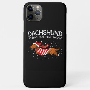 Dachshund Through The Snow Funny Dog Christmas iPhone 11 Pro Max Case