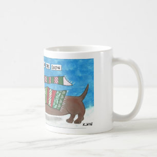 Dachshund Through The Snow - Funny Doxie Christmas Coffee Mug