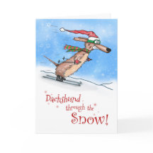 Dachshund through the Snow Merry Christmas