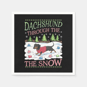 Dachshund Through the Snow Napkin
