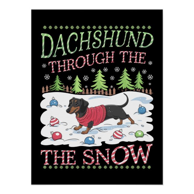 Dachshund Through the Snow Poster (Front)