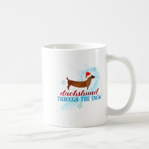 Dachshund Through The Snow Santa Dog Christmas  Coffee Mug