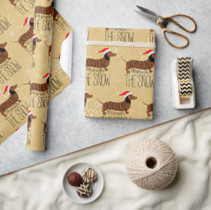 Dachshund through the Snow Wrapping Paper
