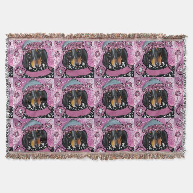 DACHSHUND  THROW BLANKET (Front)