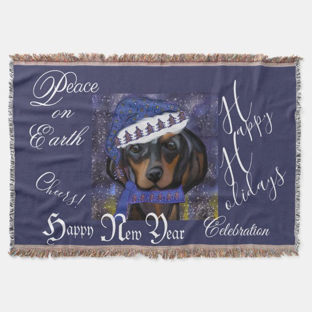 Dachshund  throw blanket (Front)