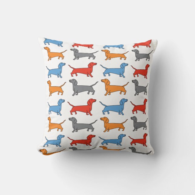 Dachshund Throw Pillow (Front)