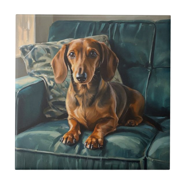 Dachshund Tile (Front)