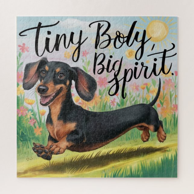 Dachshund Tiny Body, Big Spirit Jigsaw Puzzle (Vertical)
