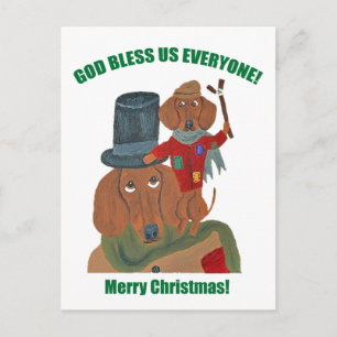 Dachshund Tiny Tim Postcard