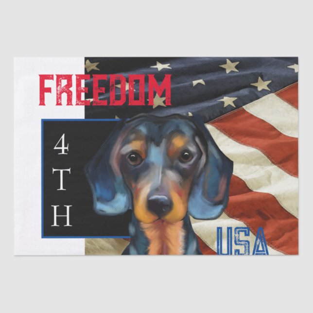 Dachshund      tissue paper (Front)