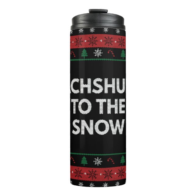 Dachshund to the Snow Christmas Dog Lover Xmas Pet Thermal Tumbler (Front)