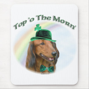 Dachshund Top of the Morn'; Dachshund St. Patrick Mouse Mat