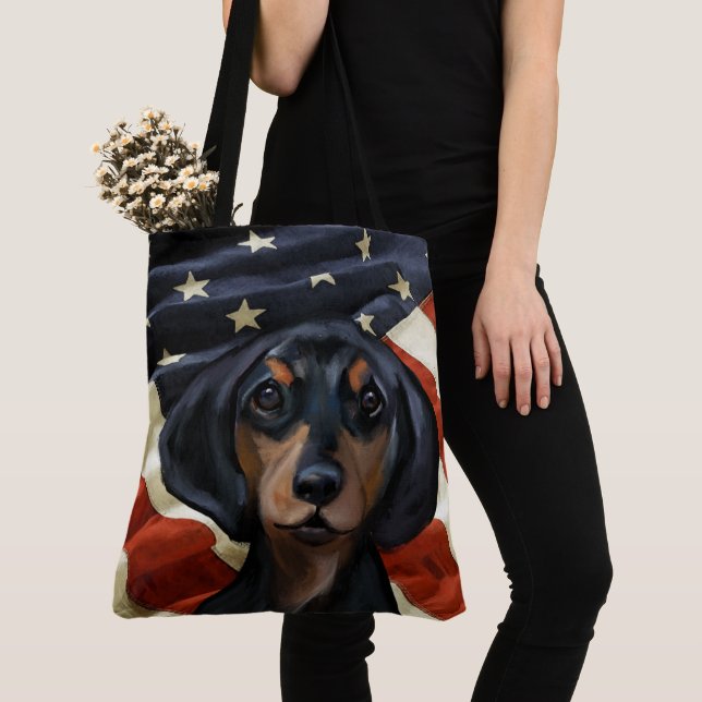 DACHSHUND TOTE BAG (Close Up)
