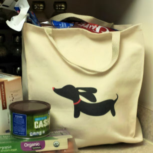 Dachshund Tote Bag   Simple Style for Doxie Moms
