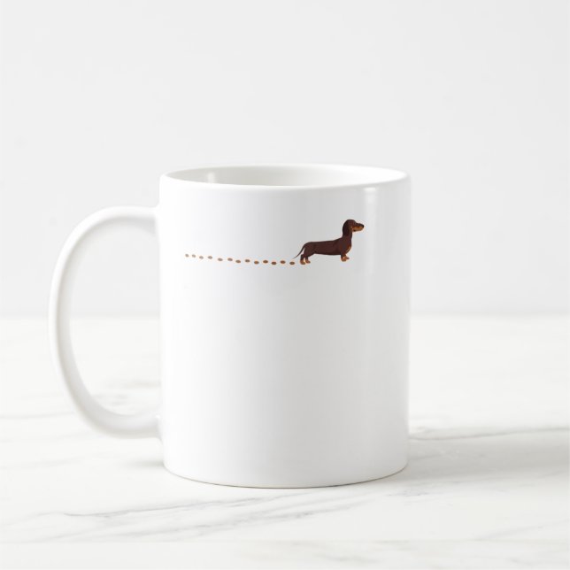 Dachshund Traces Dachshund Top T-Shirt Coffee Mug (Left)