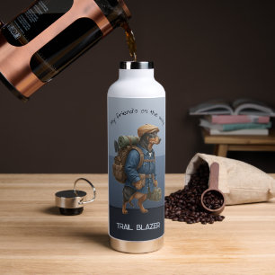 Dachshund Trail Blazer Hiker Drawstring Adventure  Water Bottle