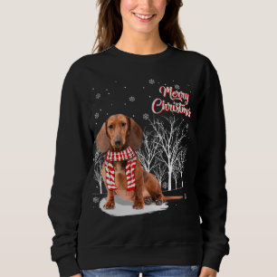 Dachshund Tree Merry Christmas Dachshund Xmas For  Sweatshirt