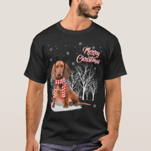 Dachshund Tree Merry Christmas Dachshund Xmas For T-Shirt